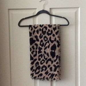 Blush/Black Leopard Print Shawl